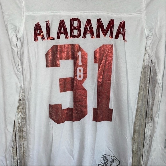 PINK Alabama White Long Sleeve Sequin Tee - Picture 3 of 8